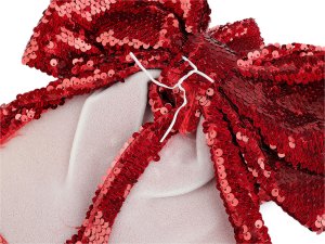 Vánoční mašle flitrová XL 26x26 cm