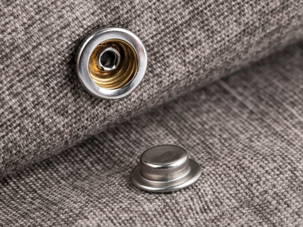 Oboustranné kovové druky Ø15 mm na silné látky nerezové