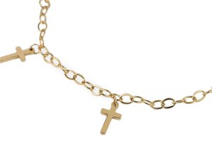 Náramek z nerezové oceli křížek