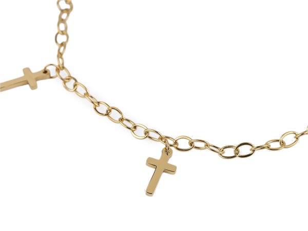 Náramek z nerezové oceli křížek