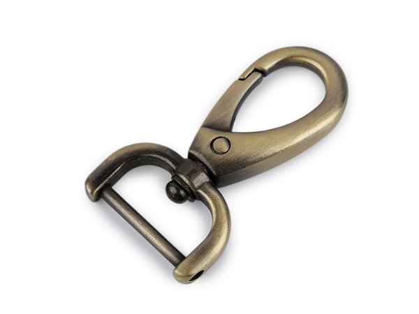 Kovová karabina otočná se šroubovacím průvlekem 19 mm