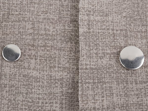 Oboustranné kovové druky Ø15 mm na silné látky nerezové