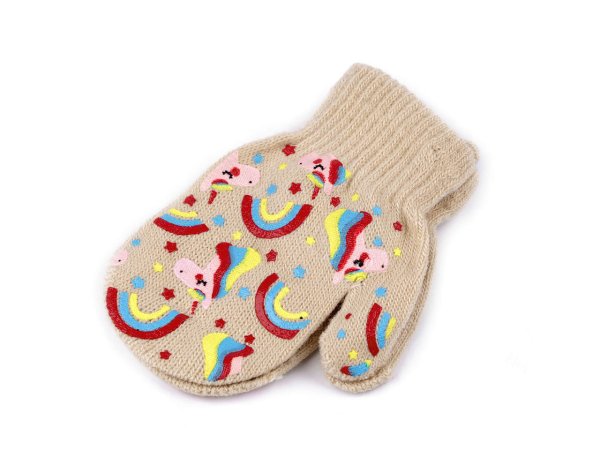 Dětské pletené rukavice palčáky