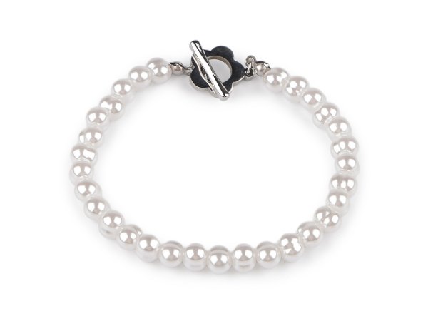 Náramek z nerezové oceli perlový