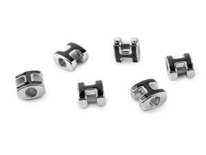 Plastové korálky s velkým průvlekem H 10x11 mm