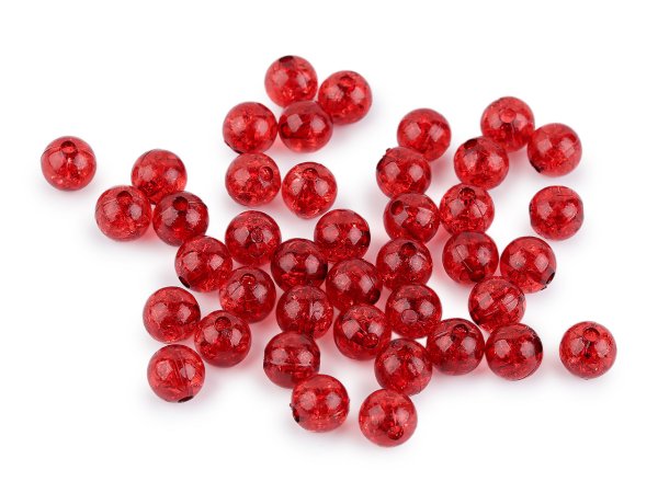 Plastové korálky kraklované Ø8 mm