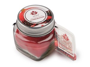 Malá vonná svíčka ve skle s jmenovkou 28 g Fruit, Floral