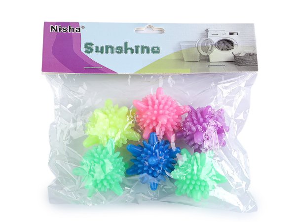 Opakovaně použitelné kuličky do pračky, sada 6 ks