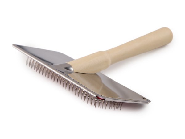 Rozčesávací kartáč / hřeben na macrame 11,5x5,5 cm