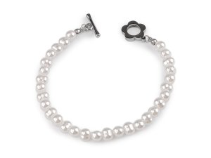 Náramek z nerezové oceli perlový