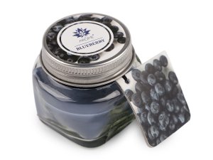 Malá vonná svíčka ve skle s jmenovkou 28 g Fruit, Floral