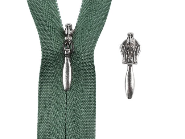 Jezdec ke spirálovým skrytým zipům No 3