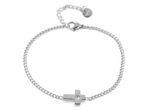 Náramek z nerezové oceli křížek