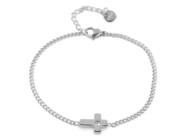 Náramek z nerezové oceli křížek