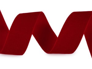 Sametová stuha na cívce ve vánočních barvách šíře 25 mm, návin 2,7 m