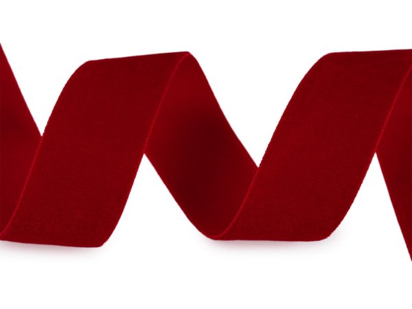 Sametová stuha na cívce ve vánočních barvách šíře 25 mm, návin 2,7 m