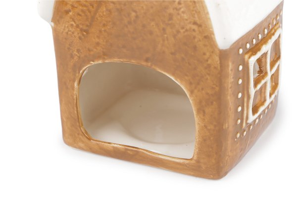 Vánoční domeček, kostel na svíčku imitace perníku