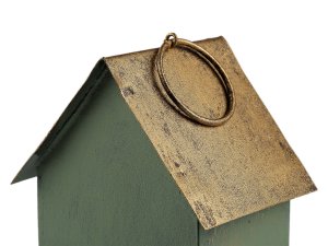 Kovový domeček na svíčku