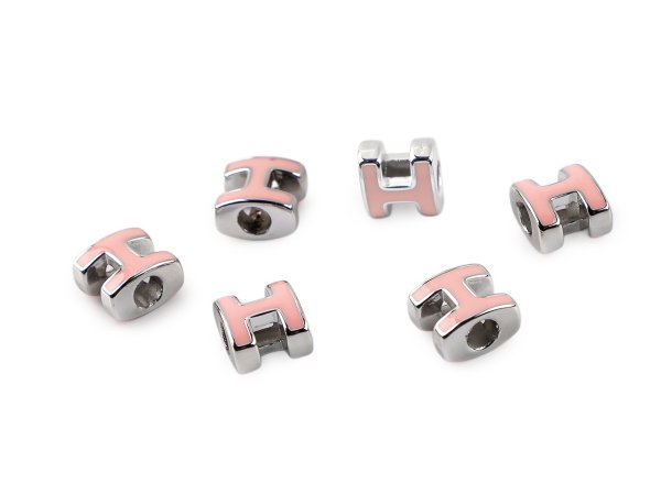 Plastové korálky s velkým průvlekem H 10x11 mm