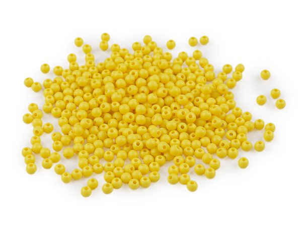 Plastové korálky Color Ø4 mm