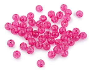 Plastové korálky kraklované Ø8 mm