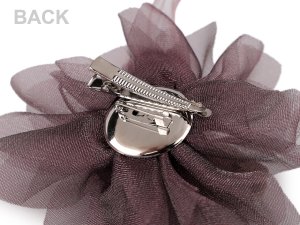 Brož se skleněnými broušenými korálky a peřím