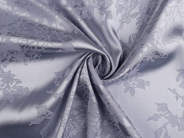 Satén / imitace hedvábí květovaný vzor