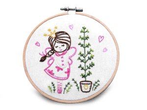 Dětská dárková sada na vyšívání s předtištěným motivem