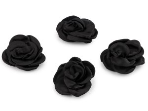Saténový květ růže k našití a nalepení Ø5; 6 cm