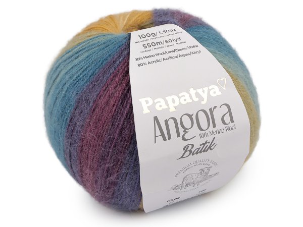Pletací příze Papatya Angora Batik 100 g