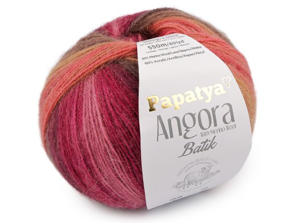 Pletací příze Papatya Angora Batik 100 g