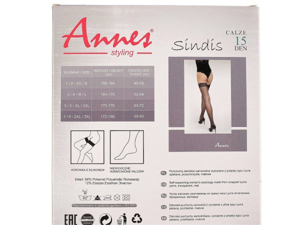 Dámské punčochy samodržící 15 den