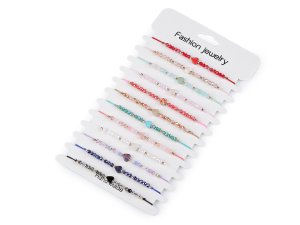 Náramek shamballa srdce a broušené korálky s AB efektem