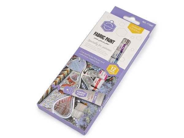 Barvy na textil 12 barev