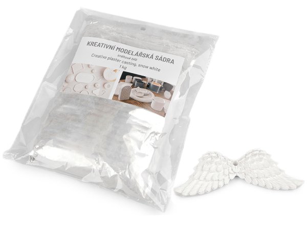 Kreativní modelářská sádra sněhově bílá 1 kg