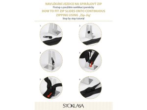Pomůcka na navlékání jezdců na spirálové zipy No 3; 4; 5; 8; 10