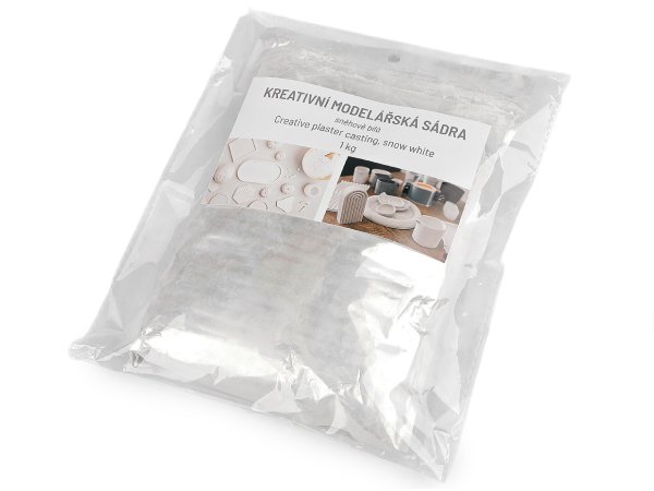 Kreativní modelářská sádra sněhově bílá 1 kg