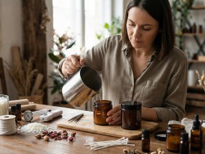 Sklenička na výrobu svíček