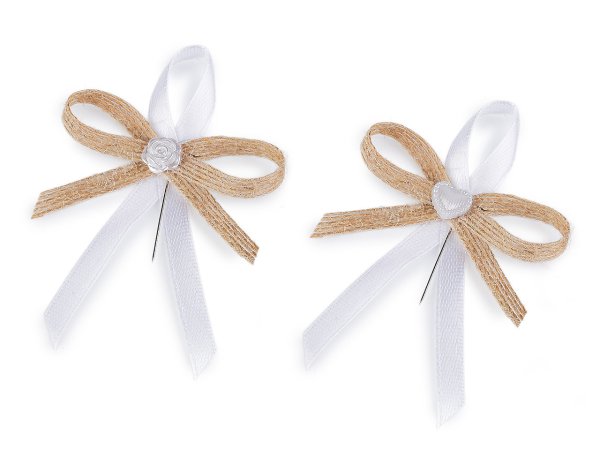 Svatební jutová mašlička / vonička