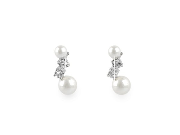 Perlové náušnice z nerezové oceli