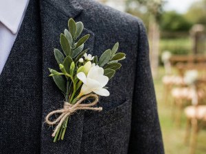 Umělá mini větvička buxus k aranžování a tvorbě voniček