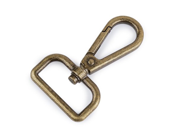 Kovová karabina otočná, průvlek 30 mm