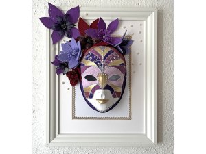 Brož kovová s broušenými kamínky Ø7,5 cm