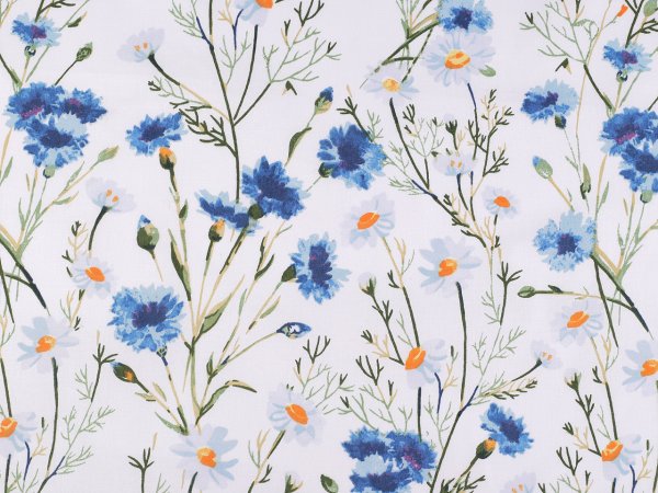 Bavlněná látka / plátno květy