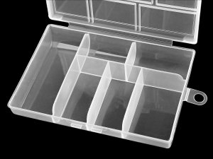 Plastový box / zásobník 8,5x12x2,5 cm