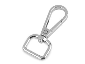 Kovová karabina otočná, průvlek 15 mm