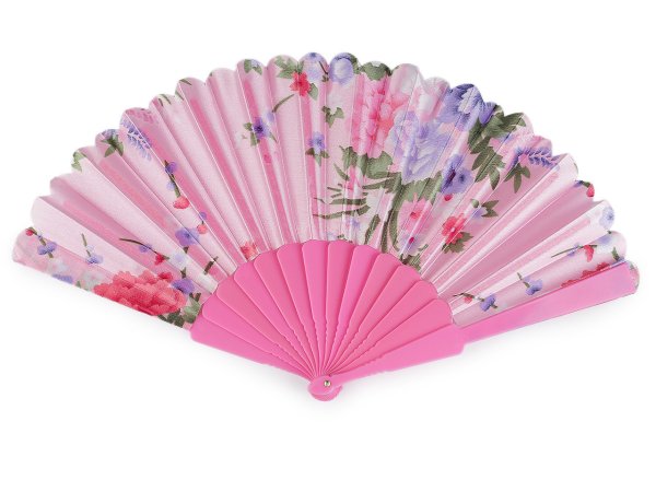 Vějíř textilní květy