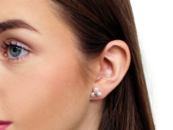 Perlové náušnice z nerezové oceli