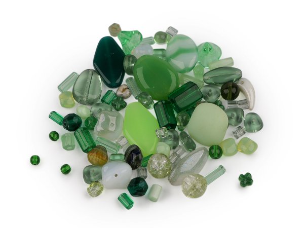 Skleněné korálky ramš mačkanice