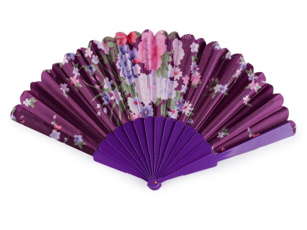 Vějíř textilní květy